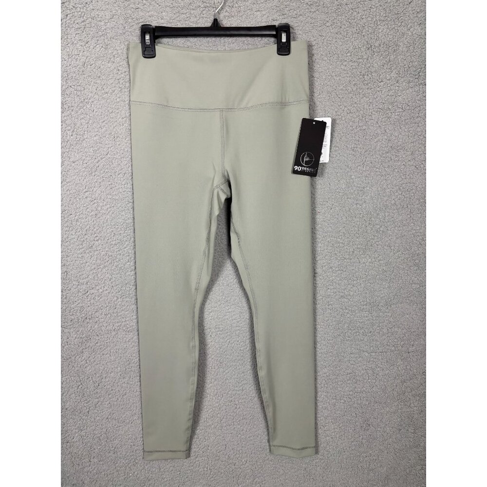 90 Degree By Reflex Sage Green High Waist Yoga Leggings Size Large NWT's